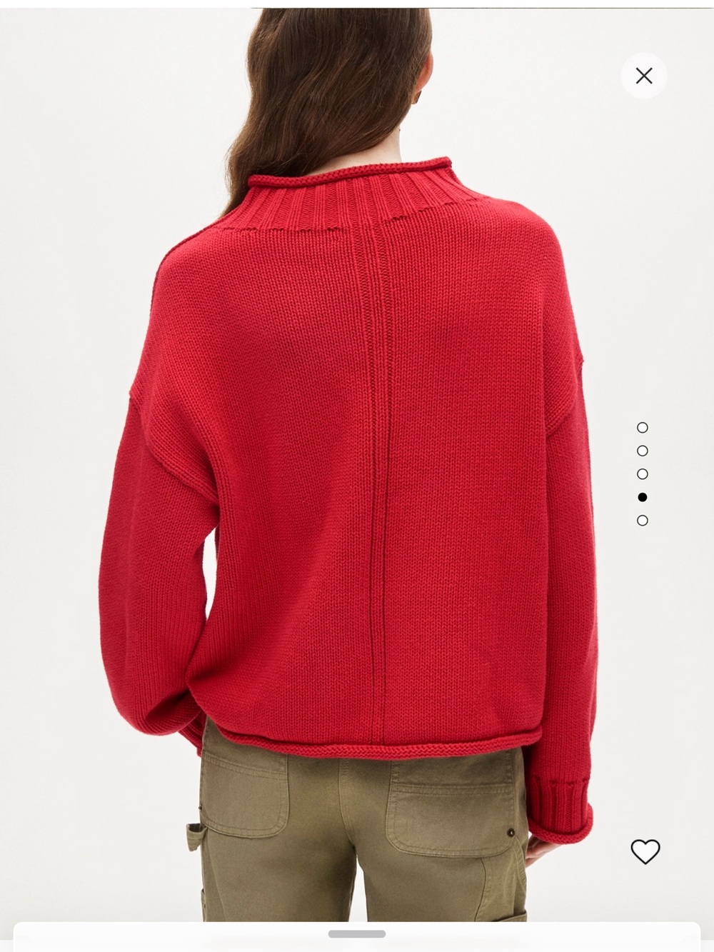 J.Crew red 2025 Rollneck Sweater M - Picture 4 of 8